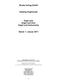 Strube Verlag GmbH Katalog Orgelmusik Orgel solo Orgel und Chor ...