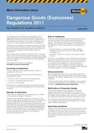 Dangerous Goods (Explosives) Regulations 2011 - WorkSafe Victoria