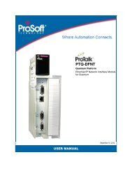Guide to the PTQ-DFNT User Manual - ProSoft Technology