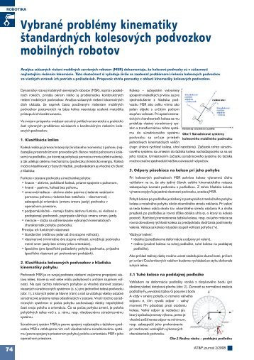 VybranÃ© problÃ©my kinematiky Å¡tandardnÃ½ch ... - ATP Journal