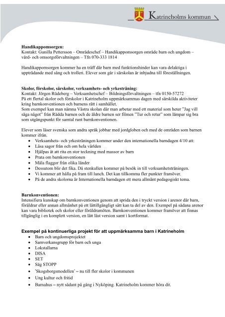 Detaljerat program - Katrineholms kommun