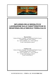 Influenza delle modalitaÂ´ di lavorazione sulle ... - sito in costruzione