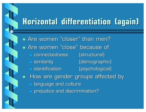 Lecture 12 Gender Relations