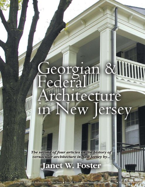 Georgian & Federal Architecture in New Jersey - Garden State Legacy