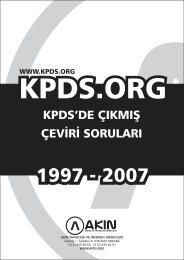 kpds'de çıkmış çeviri soruları - KPDS.org
