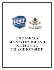 2012 NJCAA MEN'S DIVISION i NATIONAL CHAMPIONSHIP