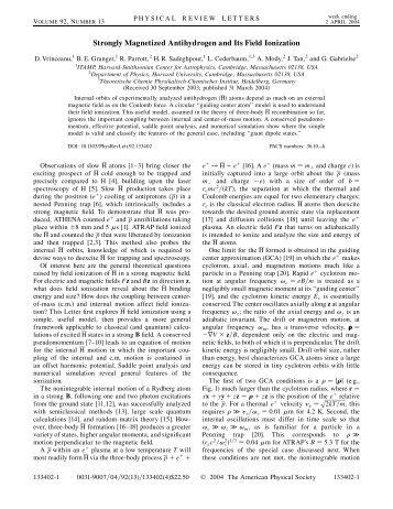 Strongly Magnetized Antihydrogen and Its Field Ionization - Physics