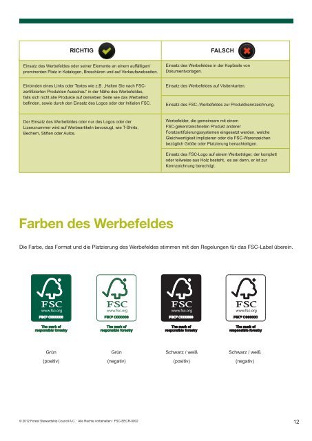 Welche sind die FSC -Warenzeichen?