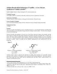 Sodium Borohydride Reduction of Vanillin - Green Chemistry Center