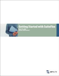 Getting Started with SuiteFlex - NetSuite