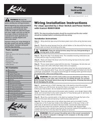 Wiring Installation Instructions