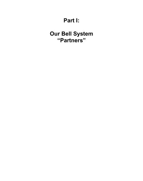 Western Electric and the Bell System - A SURVEY OF SERVICE