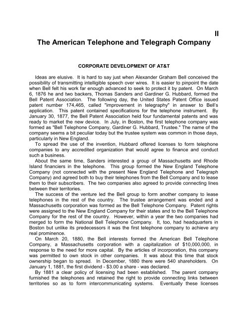 Western Electric and the Bell System - A SURVEY OF SERVICE