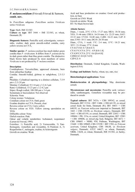 Polyphasic taxonomy of Penicillium subgenus Penicillium A ... - CBS