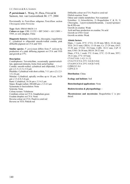 Polyphasic taxonomy of Penicillium subgenus Penicillium A ... - CBS