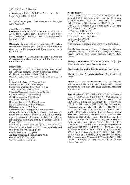 Polyphasic taxonomy of Penicillium subgenus Penicillium A ... - CBS