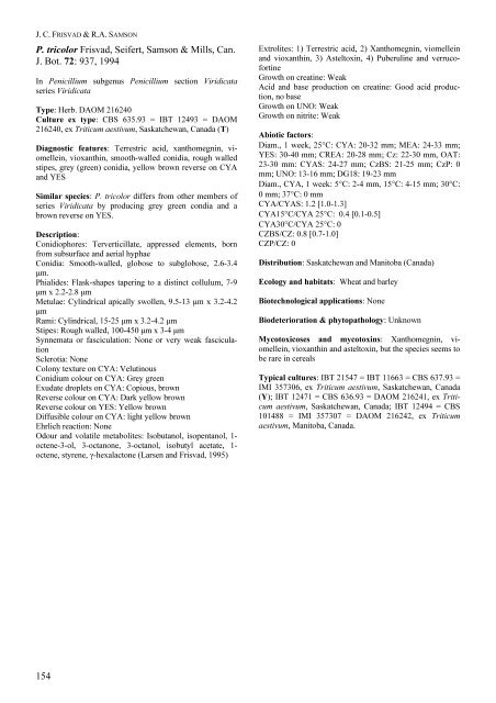 Polyphasic taxonomy of Penicillium subgenus Penicillium A ... - CBS