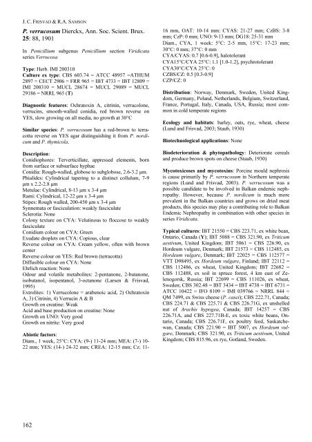 Polyphasic taxonomy of Penicillium subgenus Penicillium A ... - CBS