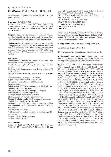 Polyphasic taxonomy of Penicillium subgenus Penicillium A ... - CBS