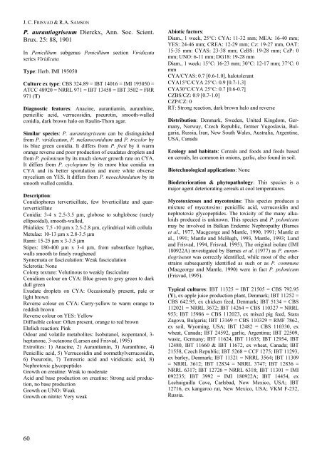 Polyphasic taxonomy of Penicillium subgenus Penicillium A ... - CBS