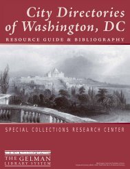 City Directories, Washington, DC - GW Libraries - The George ...