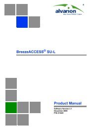 SU-L Ver.3.1, Product Manual - Alvarion