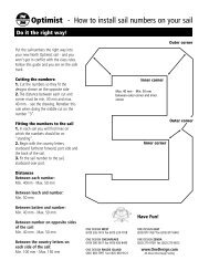 Guide to install sail numbers on your Optimist sail - North Sails - One ...