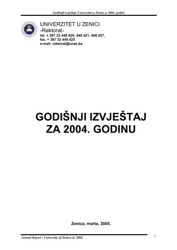 PROMOCIJA UNIVERZITETA U ZENICI - Univerzitet u Zenici