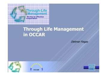 Through Life Management in OCCAR - European Defence Agency