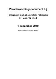 Verantwoording syllabus rekenen 3F 12-2010 - Steunpunt taal en ...