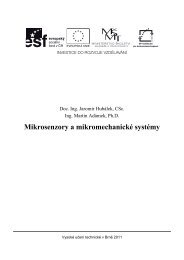 Mikrosenzory a mikromechanickÃƒÂ© systÃƒÂ©my - VysokÃƒÂ© uÃ„ÂenÃƒÂ­ technickÃƒÂ© ...