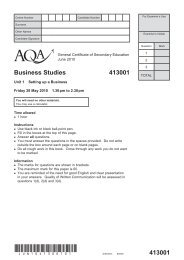 GCSE Business Studies Question Paper Unit 01 ... - Revision World