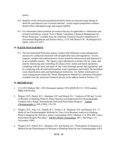 EPA Method 317 - Columbia Analytical Services