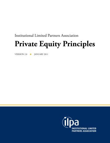 To read the Private Equity Principles Version 2.0, click here - ILPA