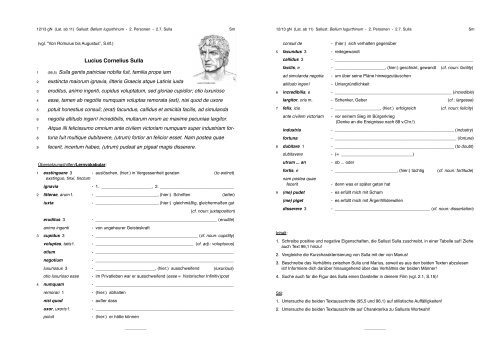 Lucius Cornelius Sulla - Quis fit Crassus?