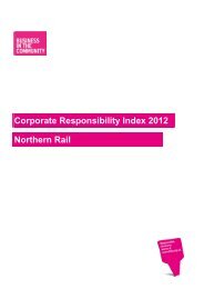 Corporate Responsibility Index 2012 feedback - Northern Rail