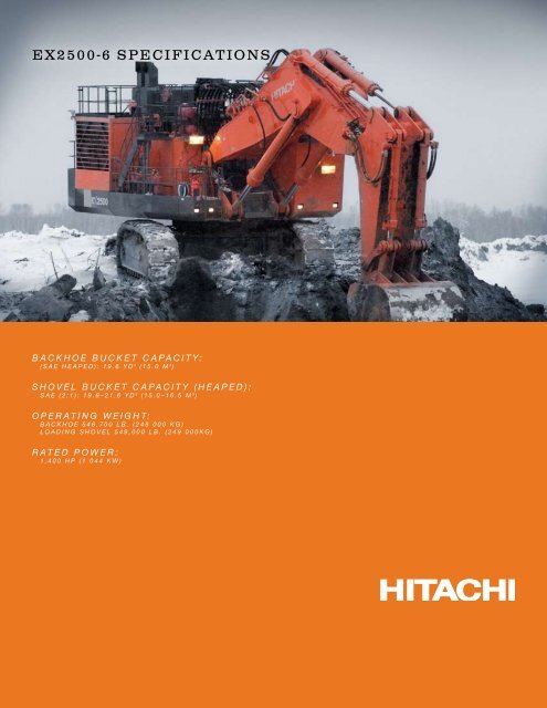 EX2500-6 SPECIFICATIONS - Hitachi