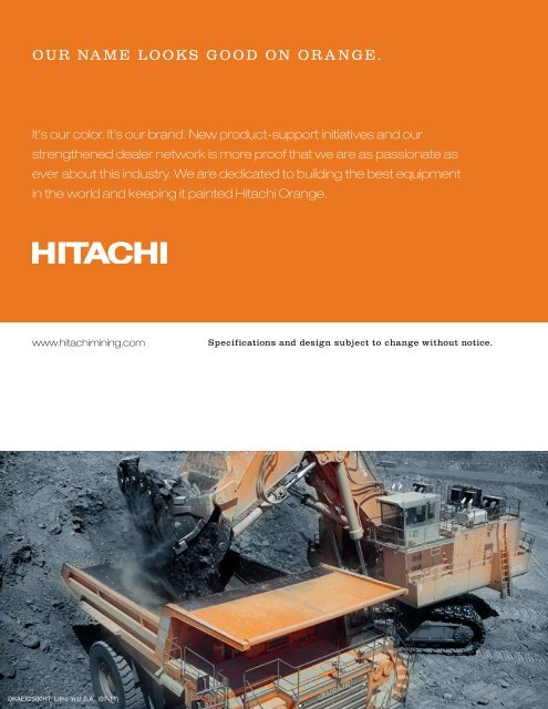 EX2500-6 SPECIFICATIONS - Hitachi