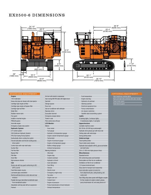 EX2500-6 SPECIFICATIONS - Hitachi