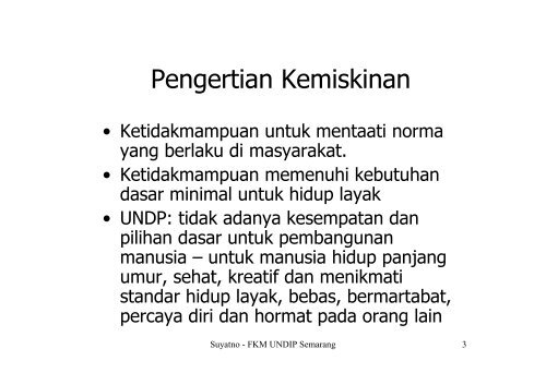 pangan dan gizi sebagai indikator kemiskinan - Suyatno, Ir., MKes