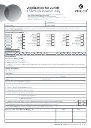 Commercial insurance policy proposal - Zurich