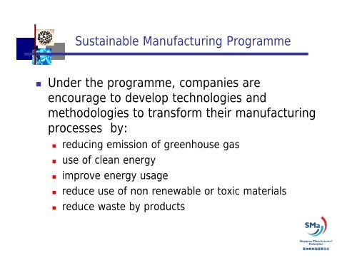 The Sustainable Manufacturing Label Programme - Singapore ...