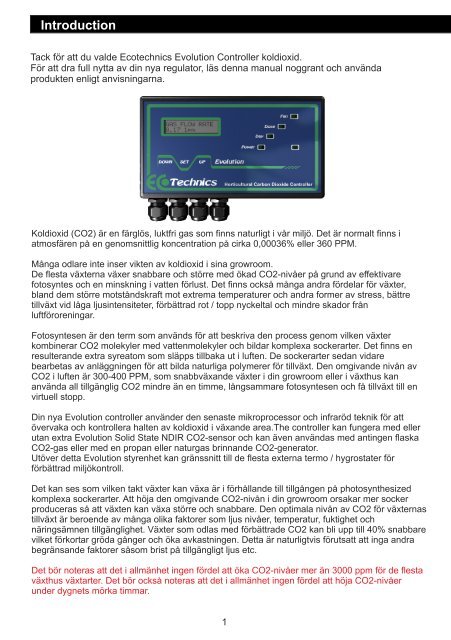 Koldioxid Controller - Ecotechnics