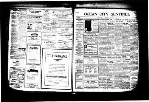 Jan 1921 - On-Line Newspaper Archives of Ocean City