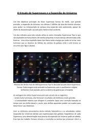 O Estudo de Supernovas e a ExpansÃ£o do Universo