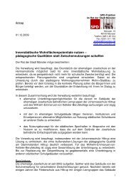 Antrag Wohnflächenpotentiale Josefschule 01.12.09 - SPD Münster