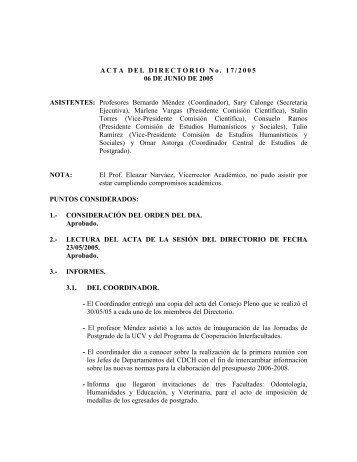 Plantilla General de Actas - CDCH-UCV