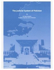 The Judicial System of Pakistan - Supreme Court of Pakistan