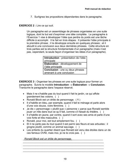 Module 1 - La phrase - Base de données en alphabétisation des ...