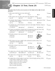 Chapter 13 Test, Form 2A (continued)